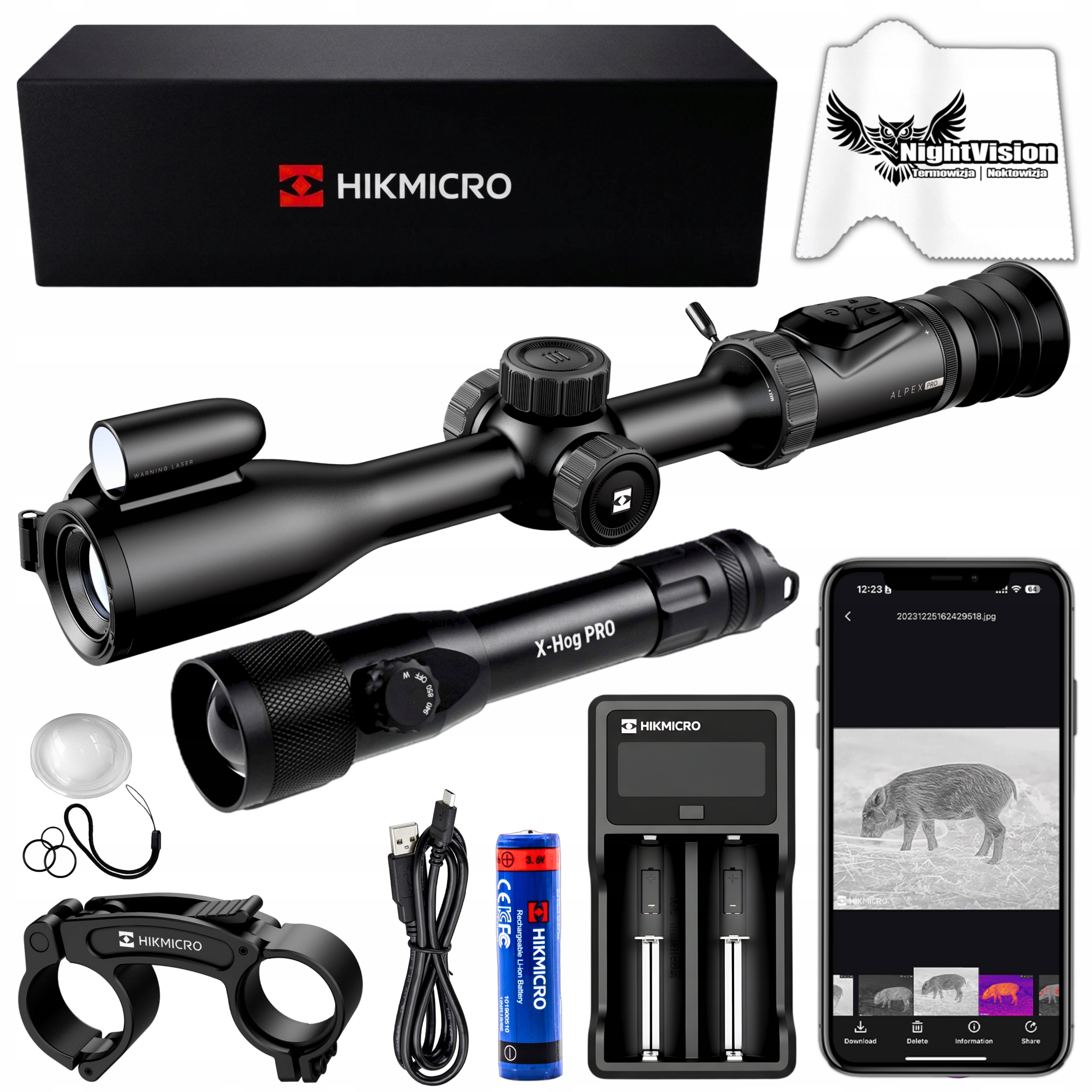 Noční vidění Hikmicro Alpex 4K Pro A50PL Lrf X-hog Pro 850/940 Nm