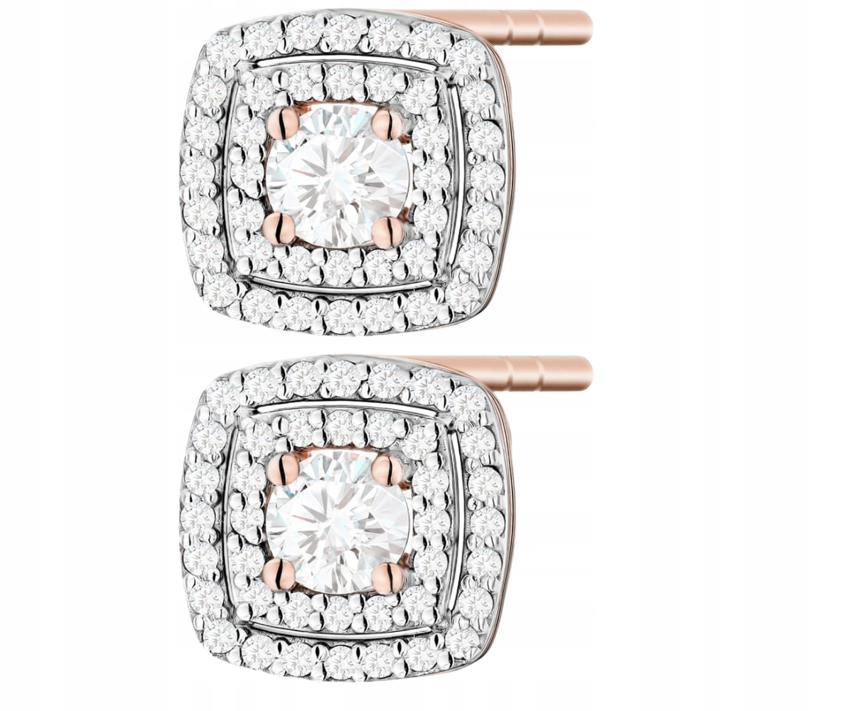 Růžové Zlato Náušnice S Brilianty 1,00 Ct Gravírování Bonus