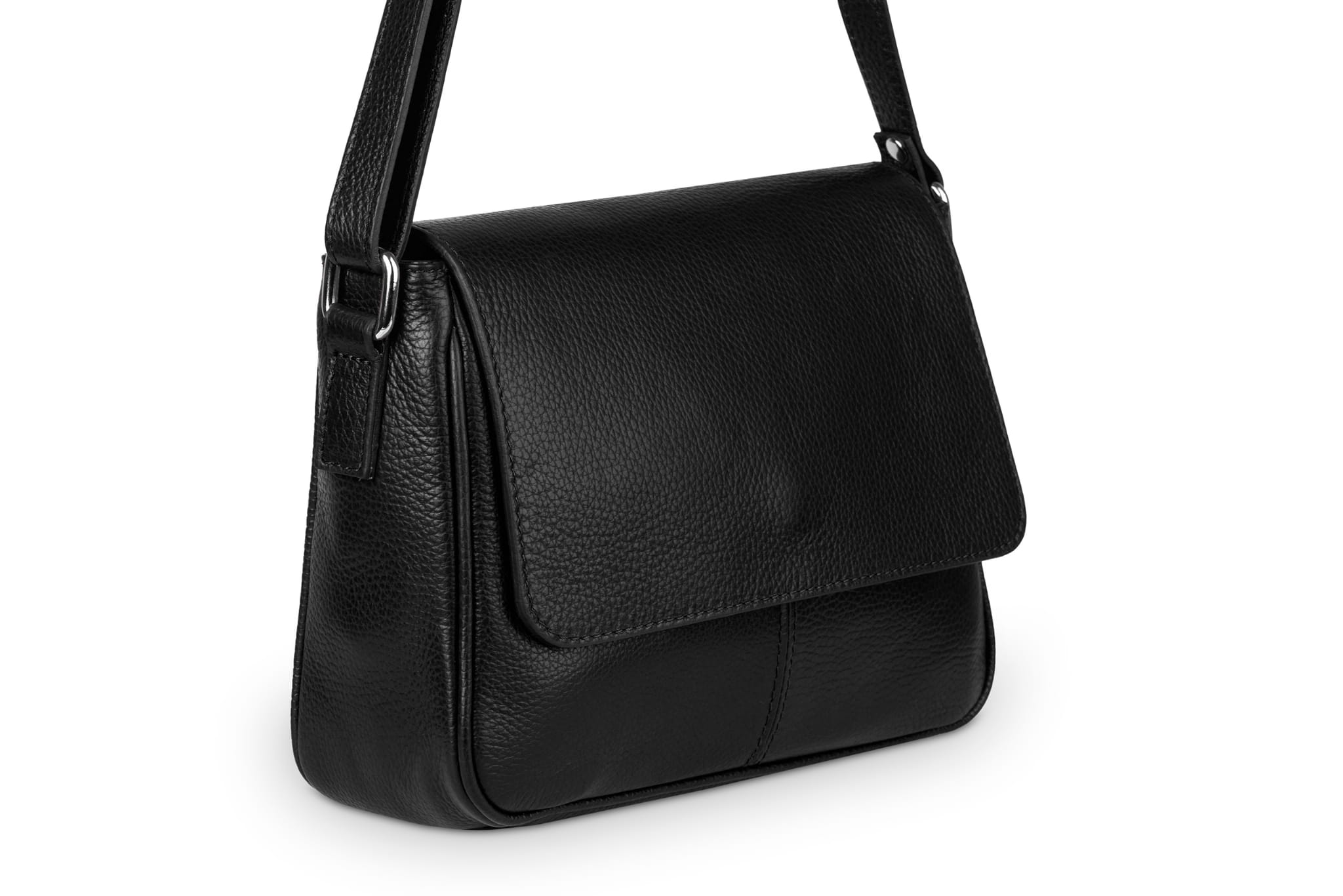 Kožená kabelka Vera Pelle Bafta černá