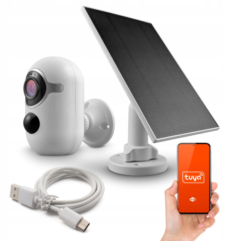 WiFi monitorovací kamera Tuya Full Hd Solární panel