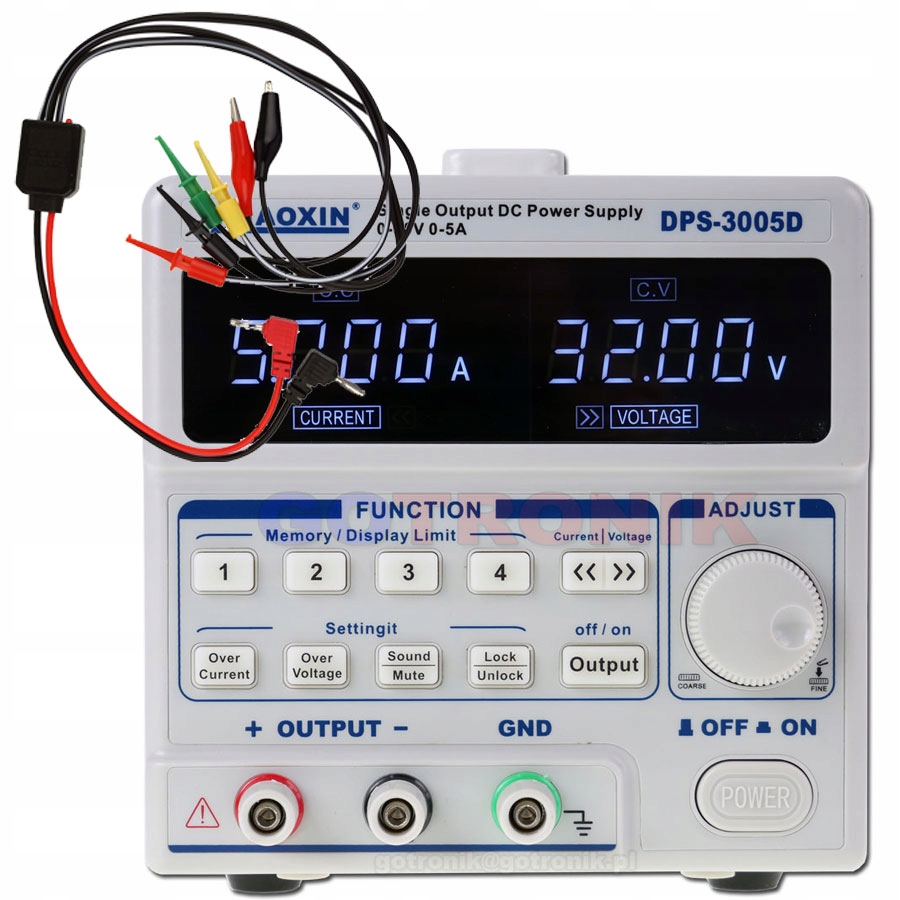 

DPS-3005DU zasilacz laboratoryjny 0-32V 0-5A Usb