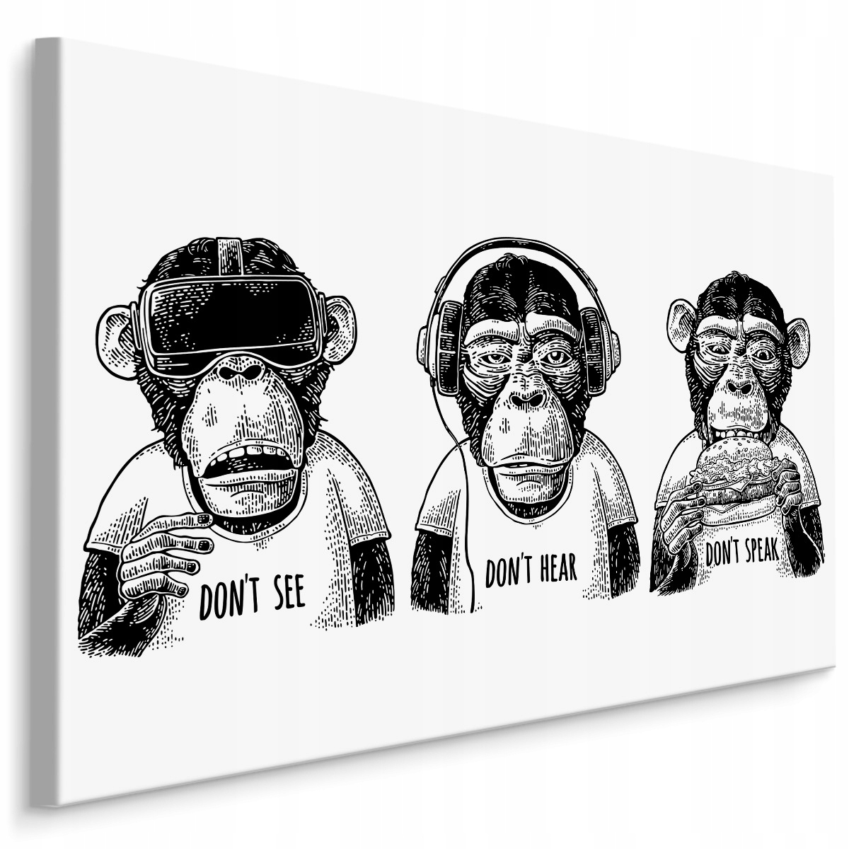 

Obraz Canvas Czarno-Białe Małpy Styl Retro 40x30