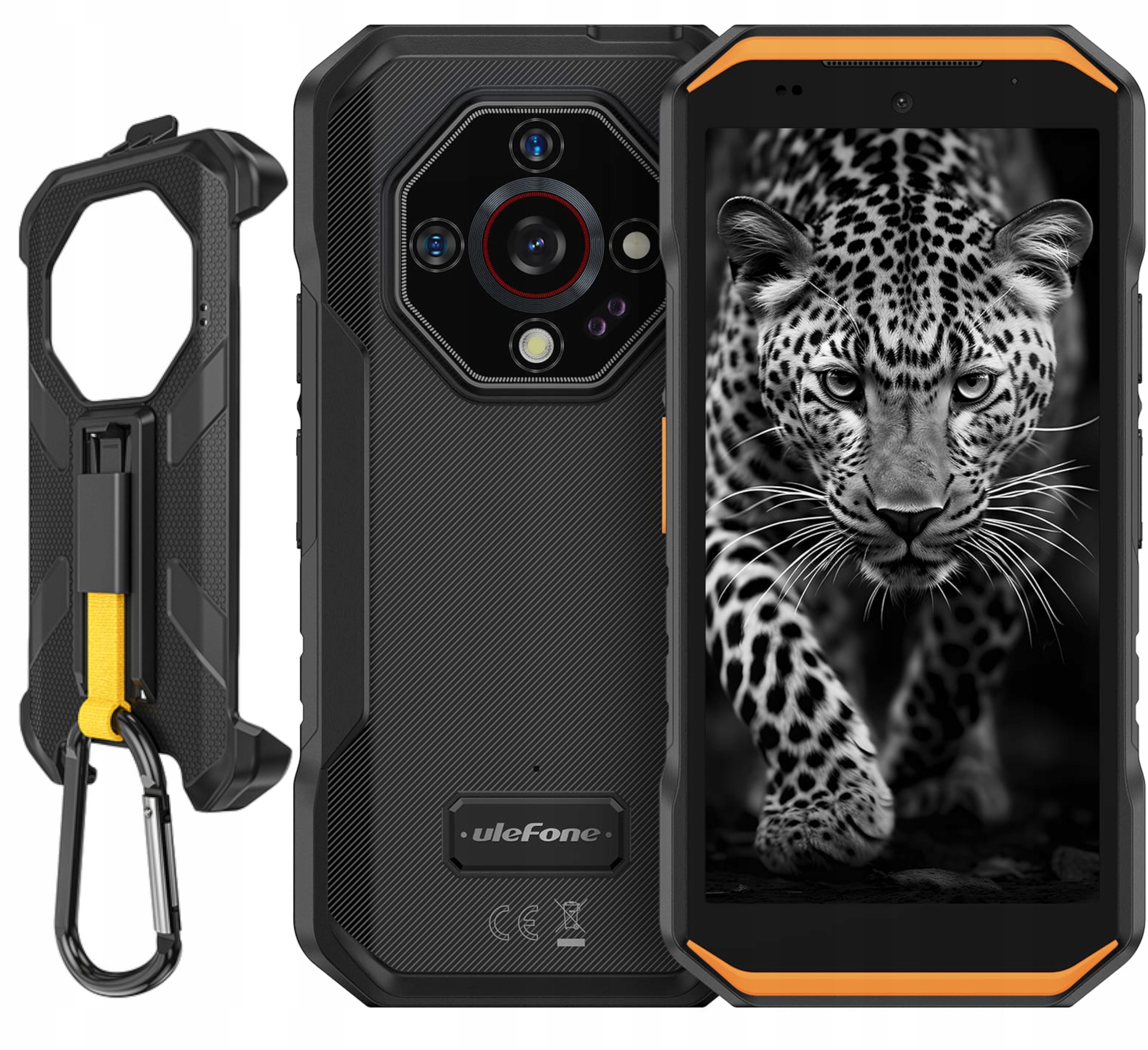 Armor X32 Pancerny Smartfon Ulefone 6GB 128GB Noktowizja Orange Etui