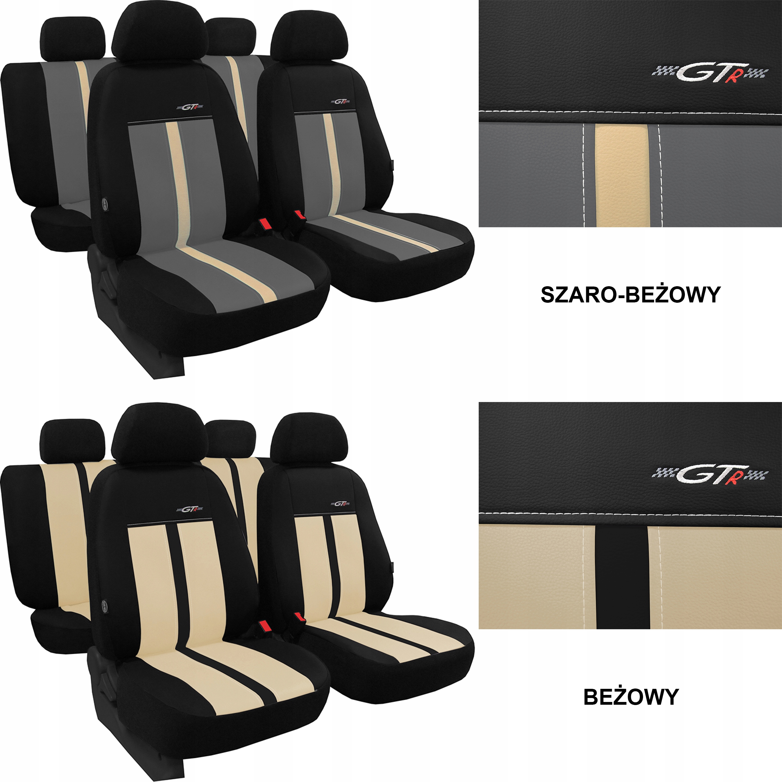 SKÓRZANE POKROWCE NA SIEDZENIA DO FORD MONDEO MK3 Kolor beżowy czarny czerwony niebieski szary