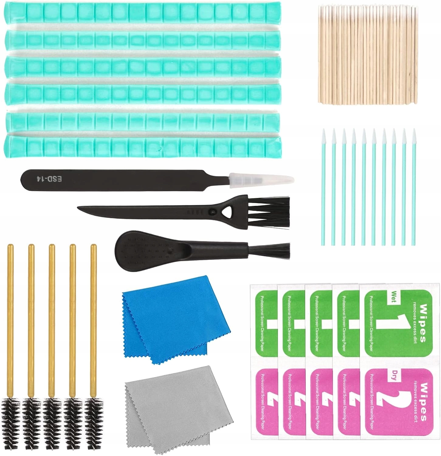 Sada Na Čištění Telefonu 131 el Pasta Kartáčky Pinzeta Utěrka