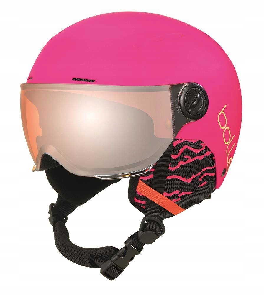 Dětská lyžařská přilba Bolle Quiz Visor Hot Pink Matte S 52-55 cm