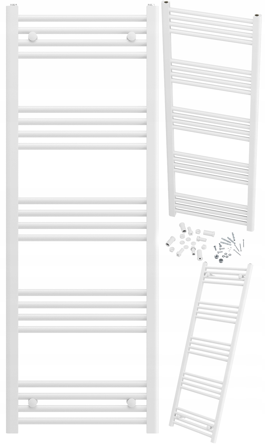 Kúpeľňový Ohrievač Biely Breno Rebríkový 50x140 cm Kalorifer Moderný