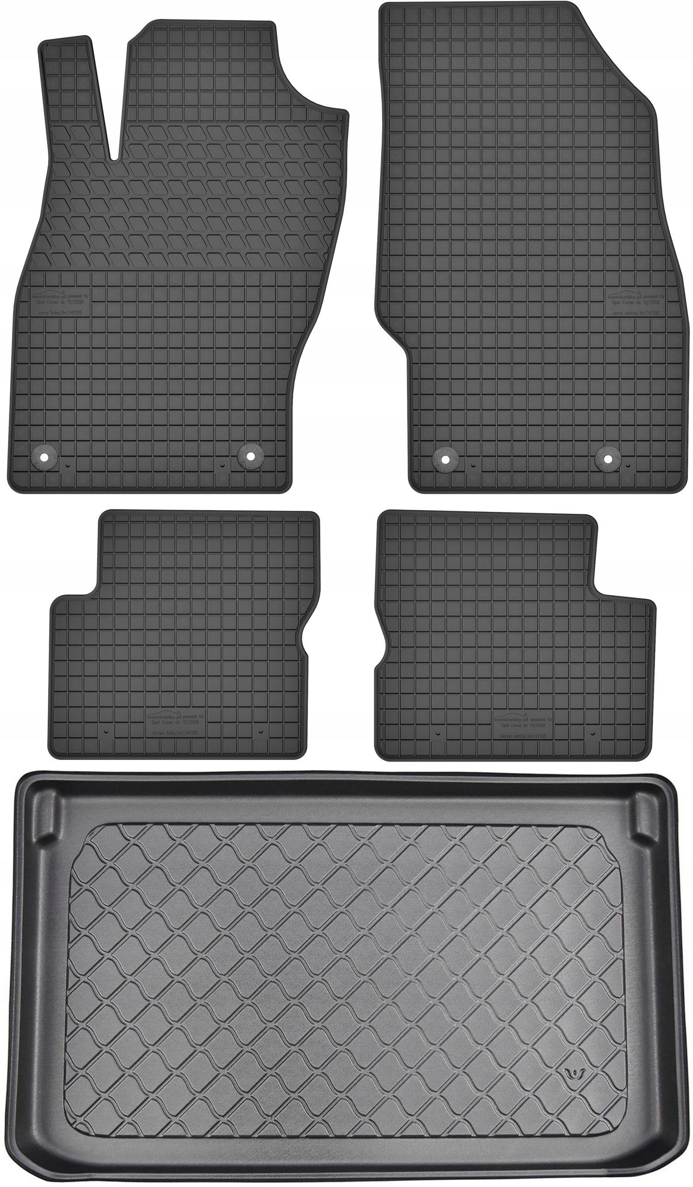 Opel Corsa E Hatchback 2014-2019 Koberce s rohožou