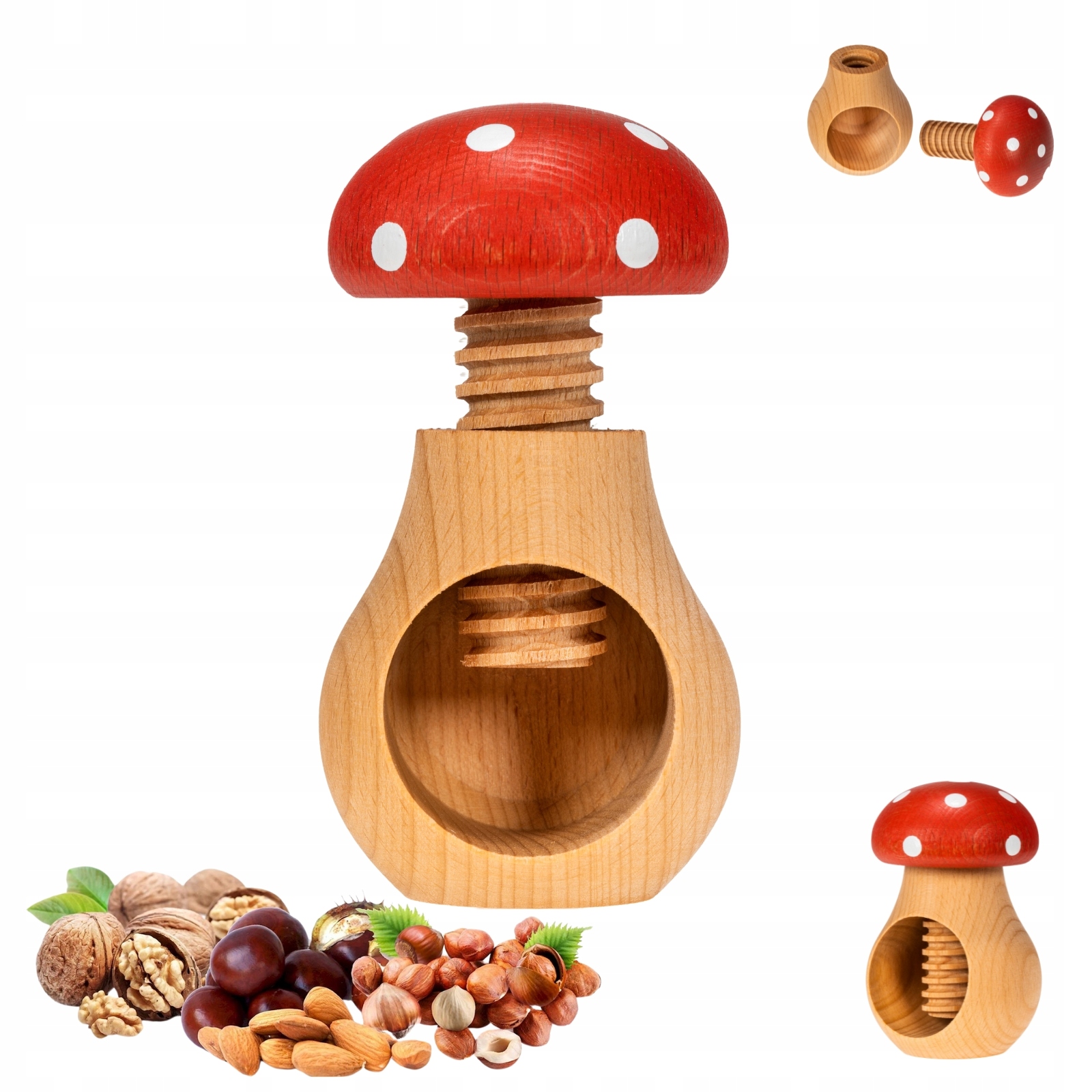 MUCHOMOR DZIADEK DO ORZECHÓW GRZYB DREWNIANY BUK