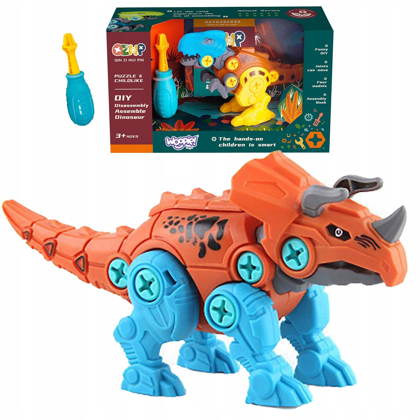 

Zestaw Dinozaur Do Skręcania + Śrubokręy Woopie