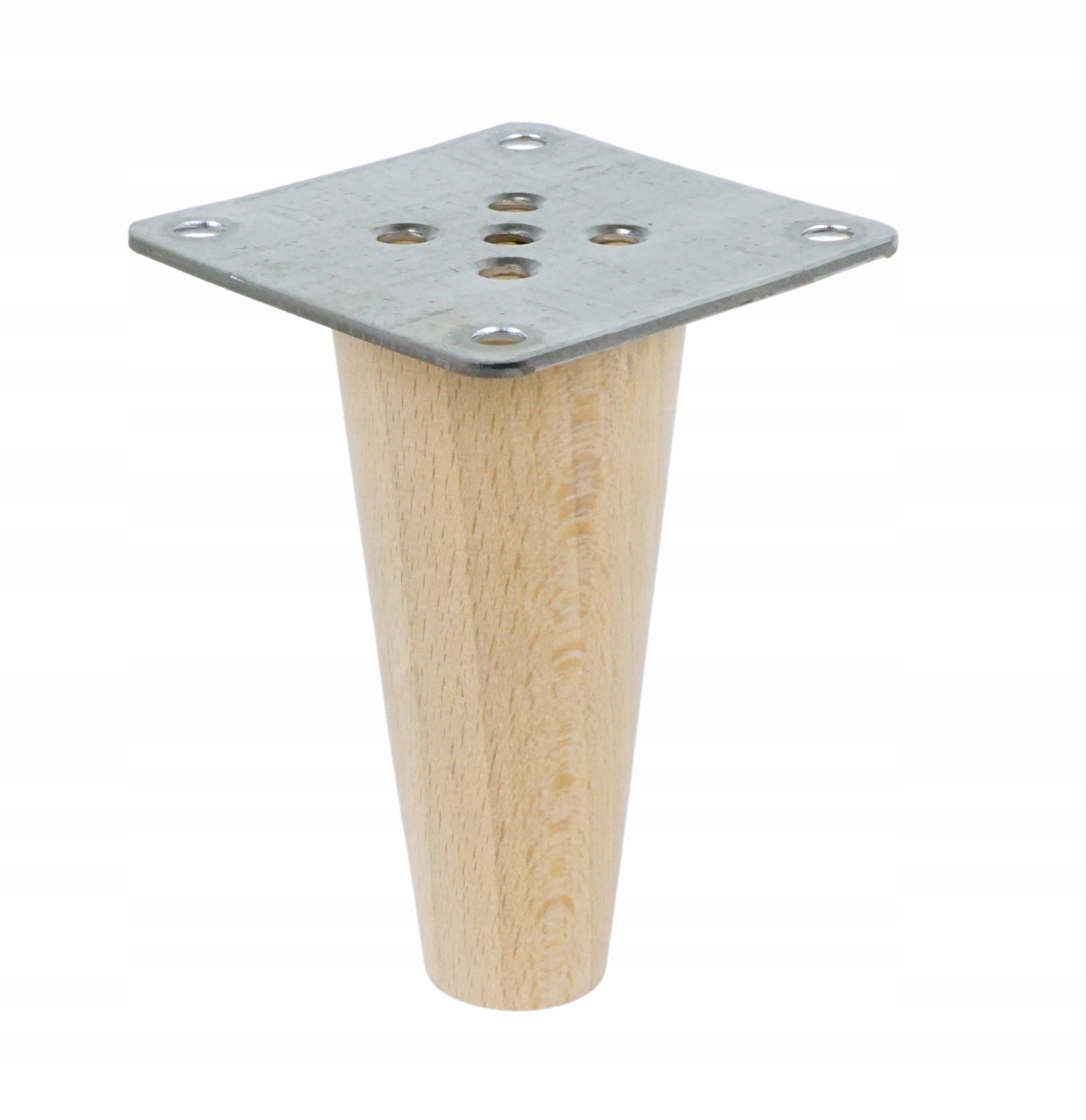 

Noga drewniana buk stożek 10cm blachy montażowe