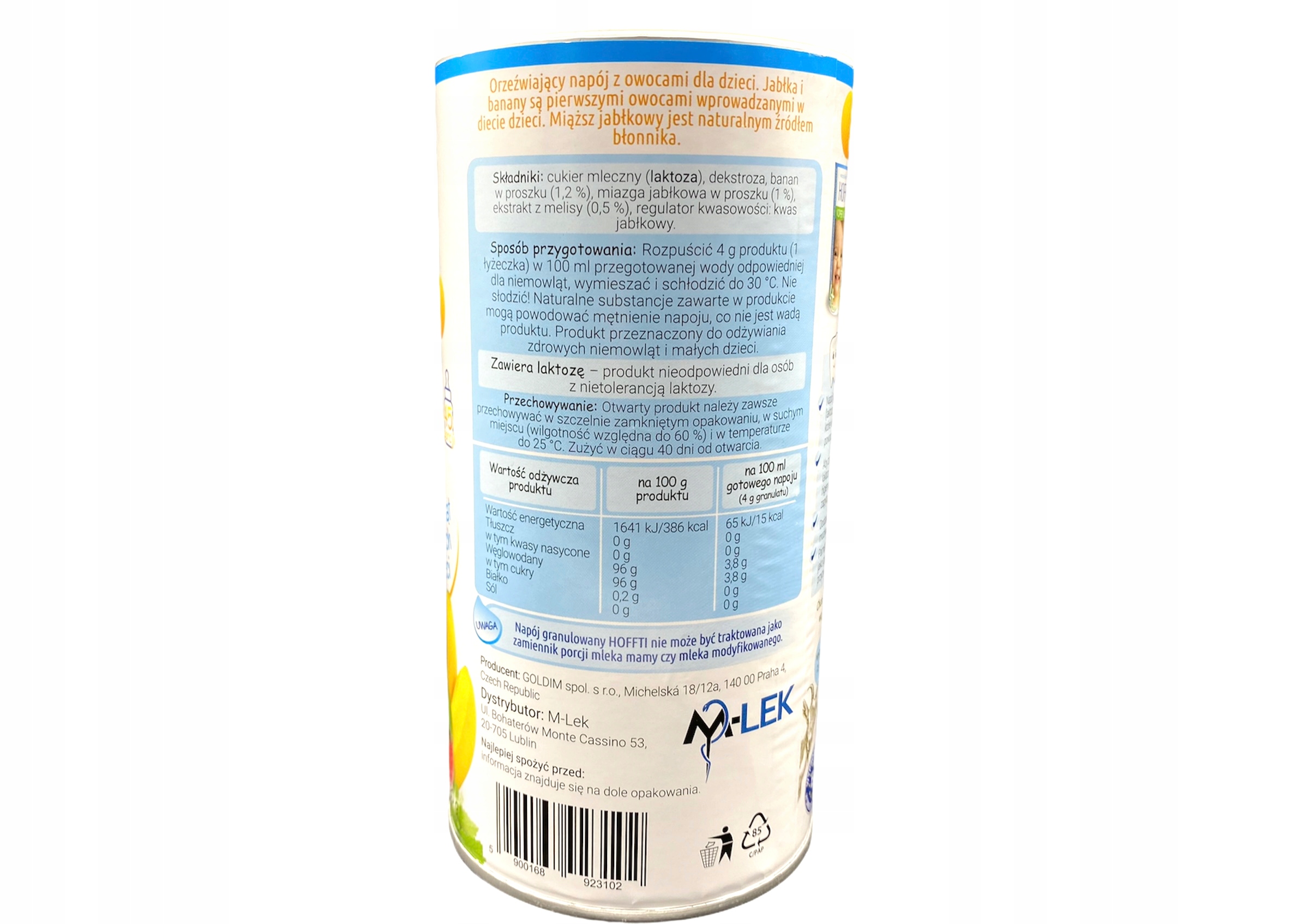 HOFFTI Granulowany napój Jabłko, Banan Forma granulowana