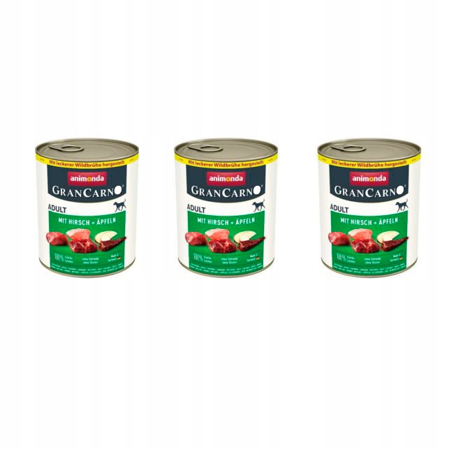 Levně Animonda Grancarno krmivo mokré jelen s jablkem 0,8 kg Adult