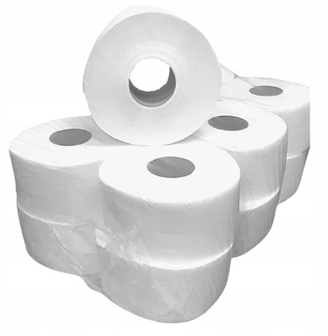 Papier Toaletowy biały Jumbo 100m Celuloza Zestaw 12 rolek