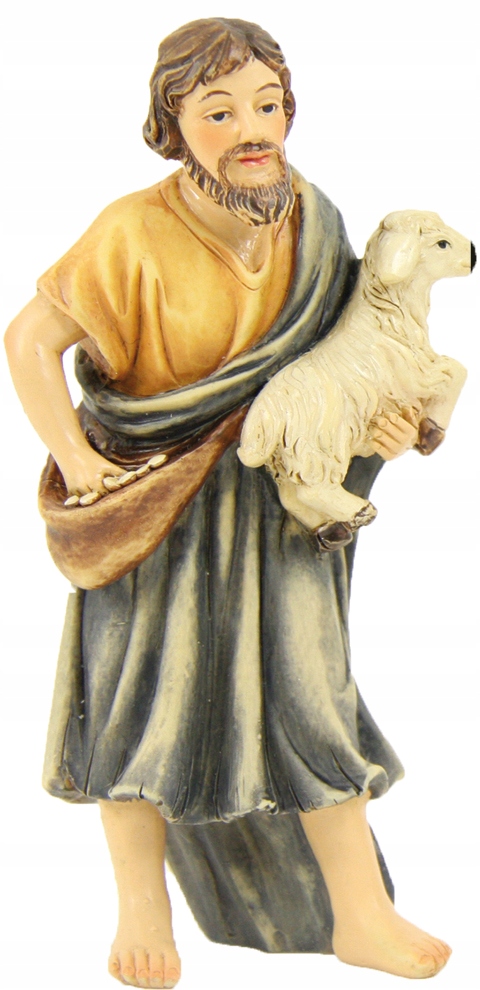 

Pasterz z owcą na rękach- 11,5cm wys do figur 12cm