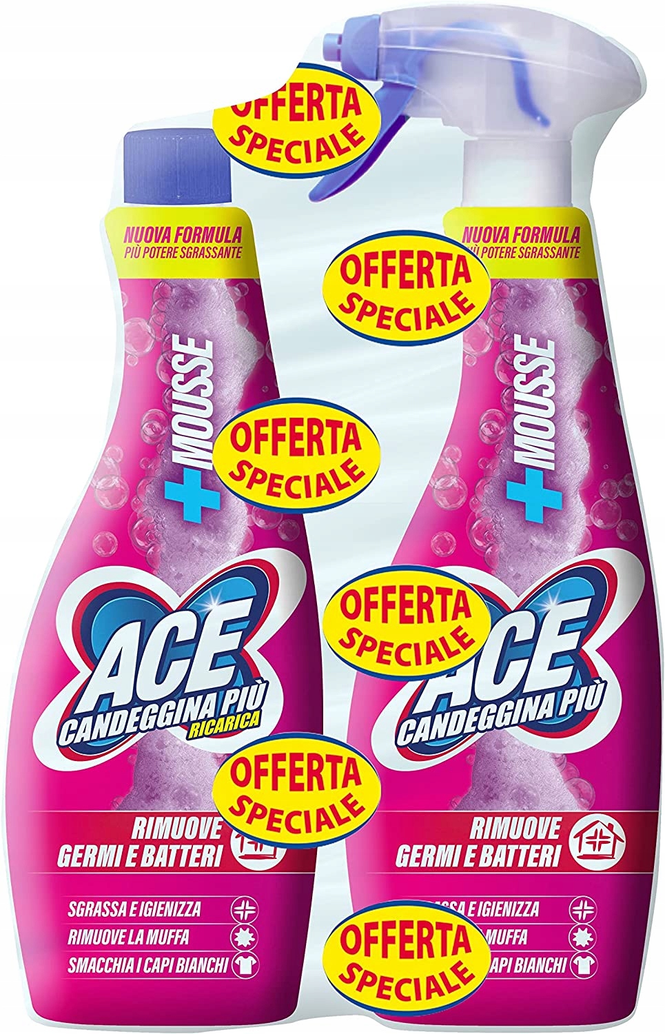 

Ace Spray Pianka 2x800ml odtłuszczacz wybielacz
