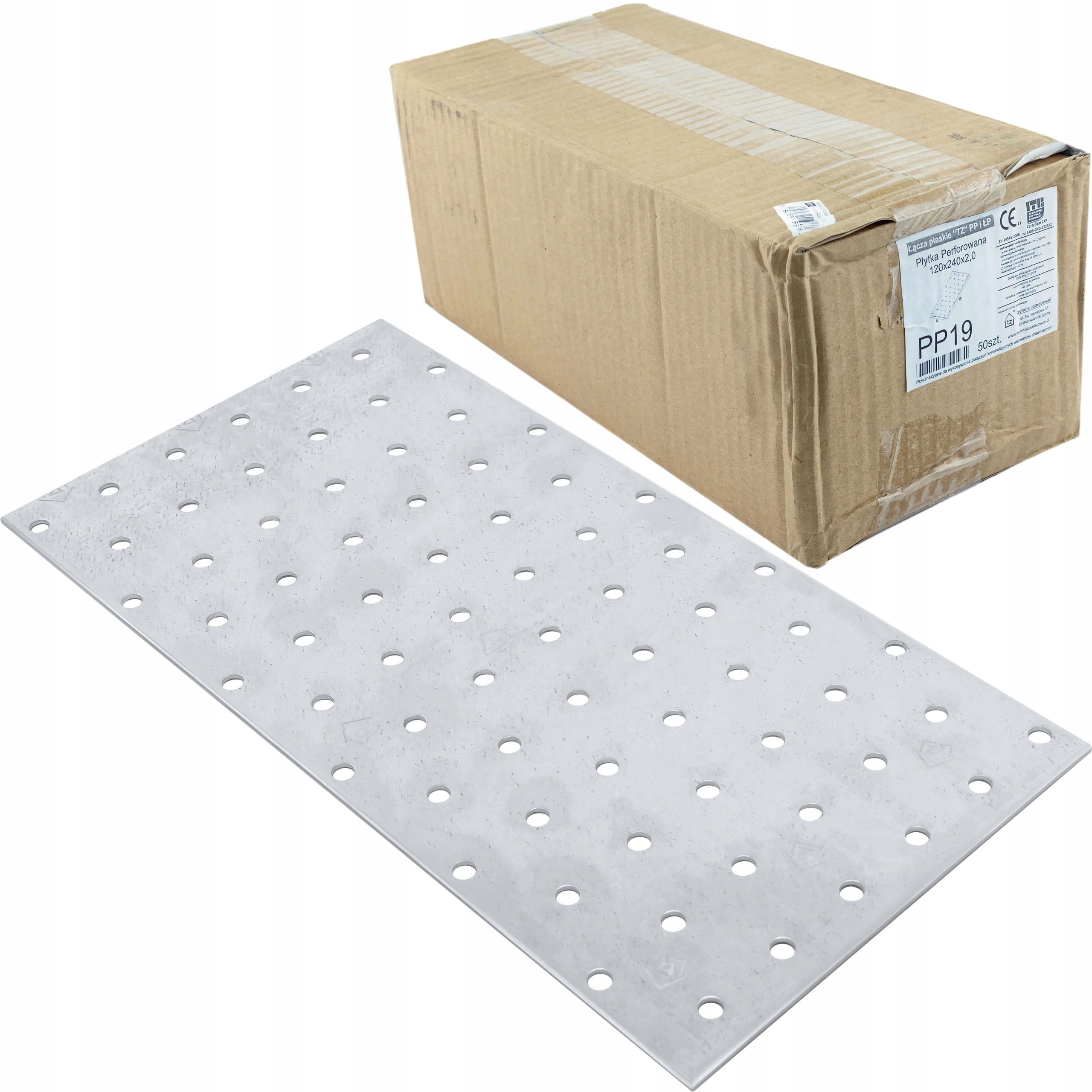 Děrované dlaždice 120x240 x 2mm 50 ks Tesařské spojky ploché PP19