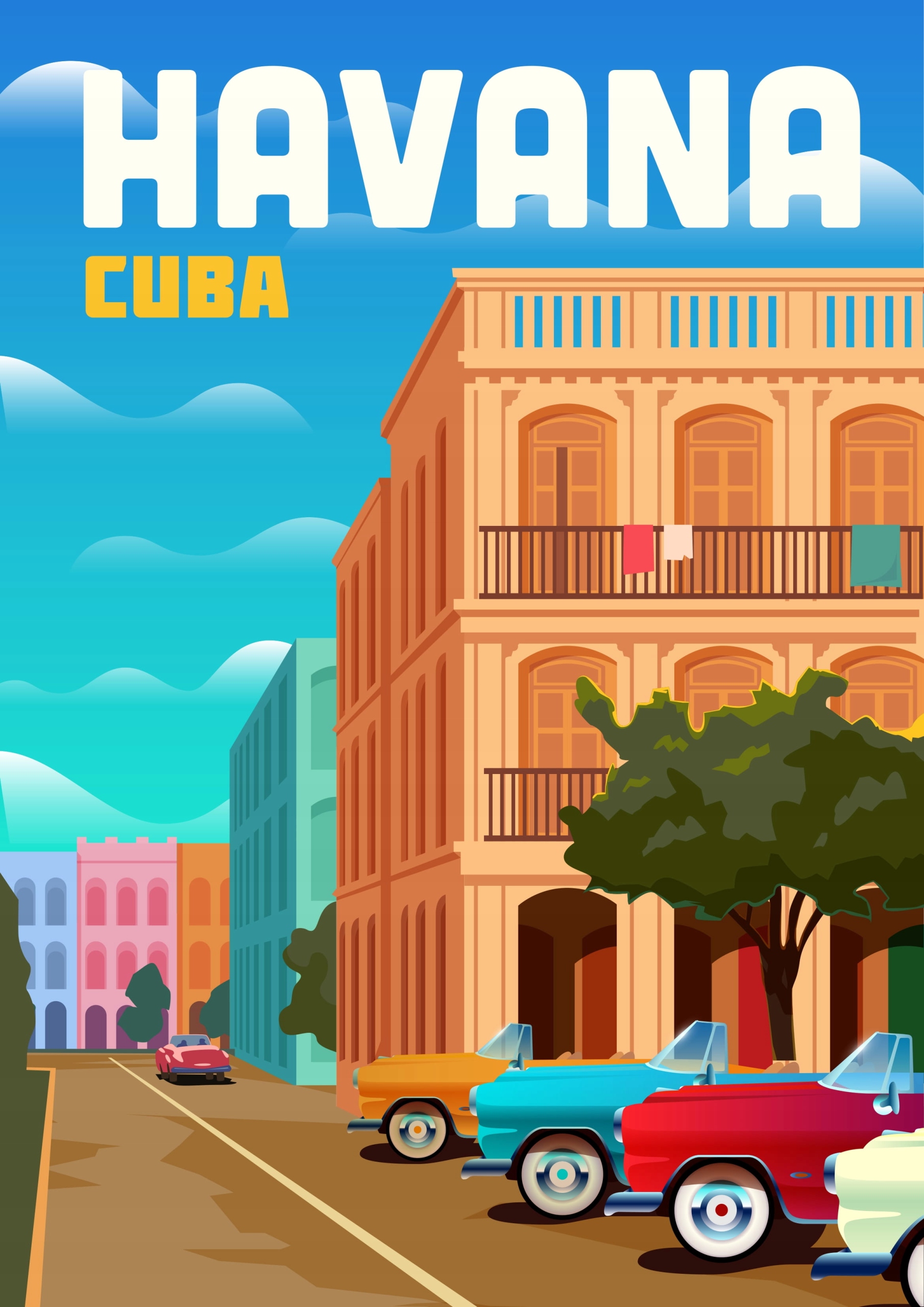 

Plakat podróżniczy Cuba Kuba Hawana 60x40cm