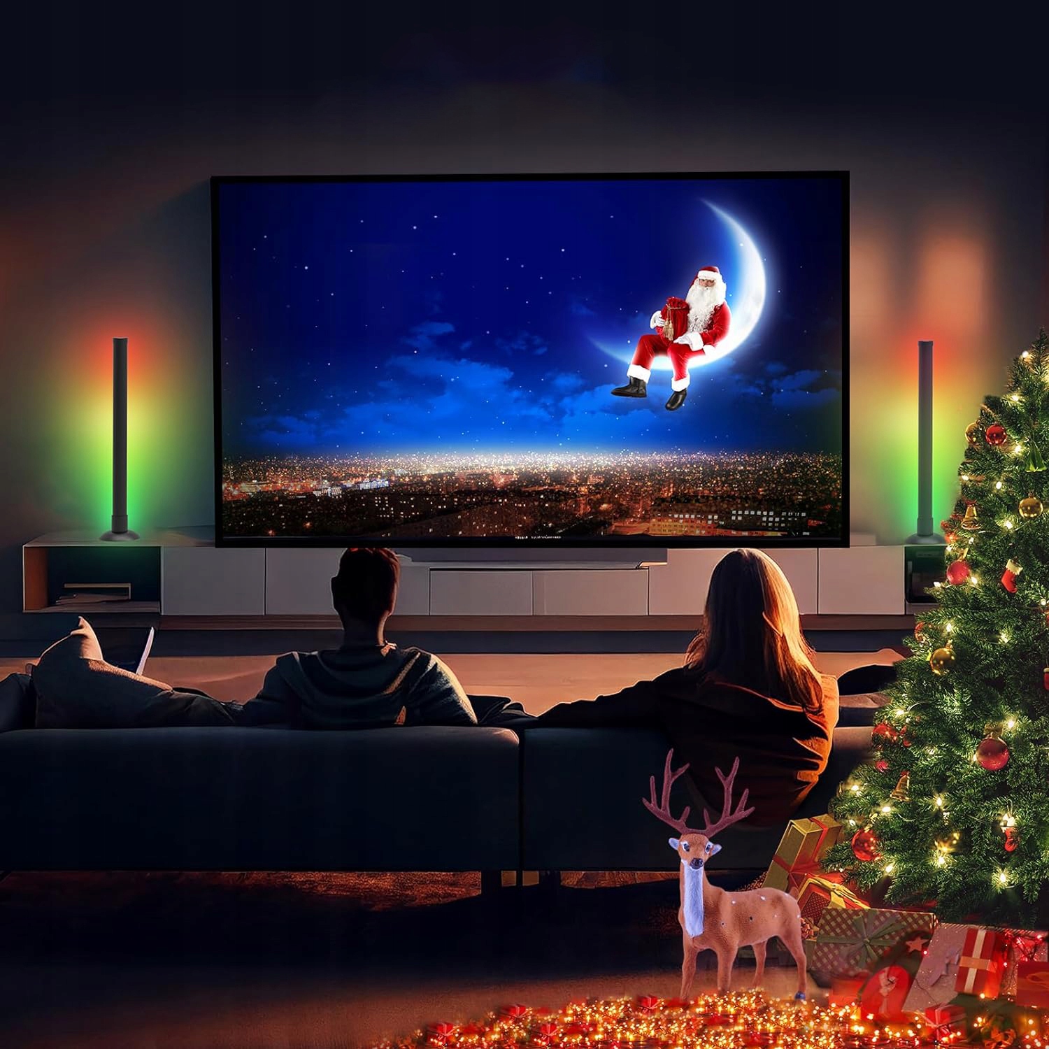 INTELIGENTNA LISTWA OŚWIETLENIOWA LED RGB 40CM 2SZT NA BIURKO Barwa światła wielokolorowy