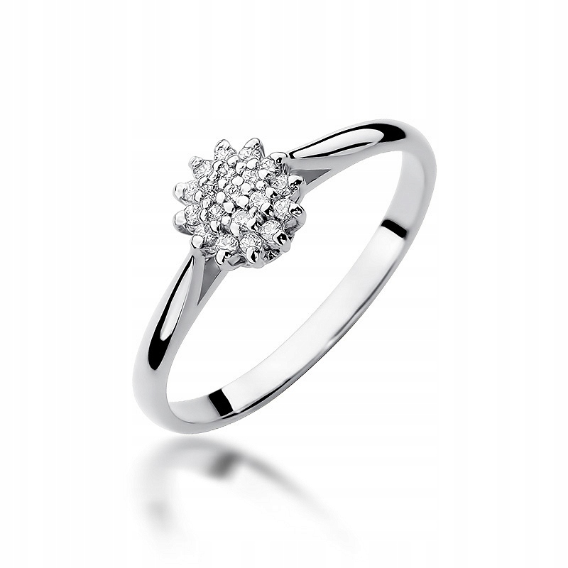 Prstýnek s bílým zlatem a brilianty r16
