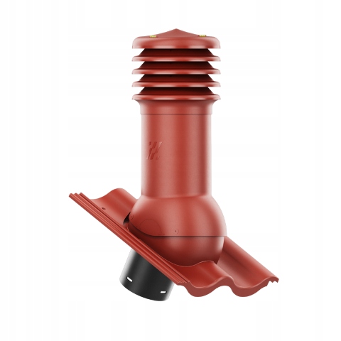 Větrací komín fi150 HiVent střešní Nelskamp Sigma Tmavě Červený