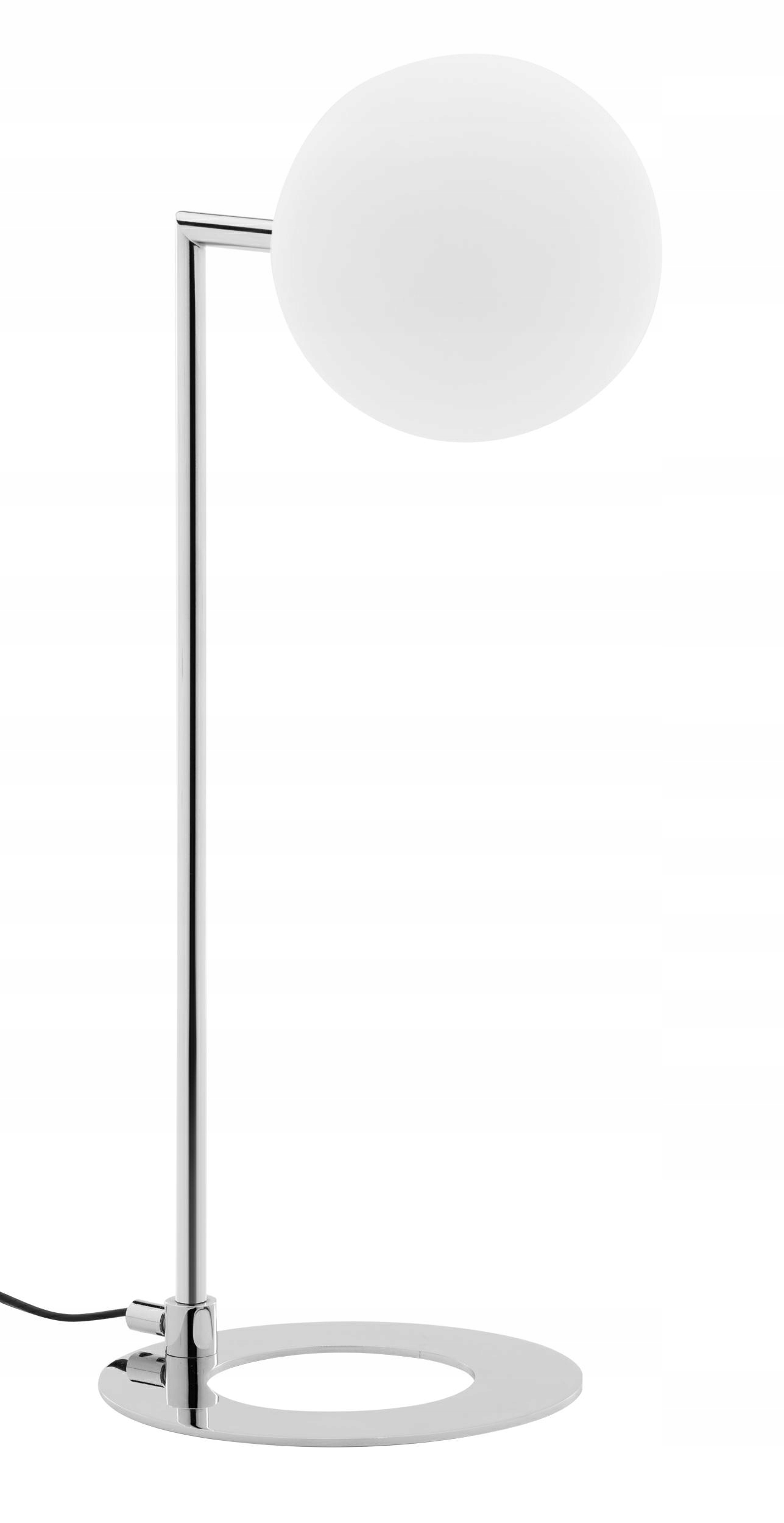 Nočná Lampa Feme strieborná biela sklenená lampa 1xG9 50 cm Stolová lampa Dom