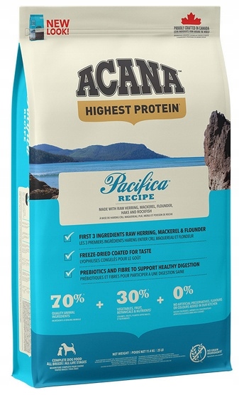 Levně Vysokoproteinové krmivo pro psy Acana 70% Ryby 30% Zelenina a ovoce 11,4 kg
