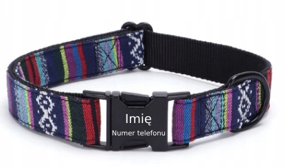 Levně Regulovatelný obojek s gravírováním pro psa Váš Nápis! Krásné vzory, 4 velikosti!
