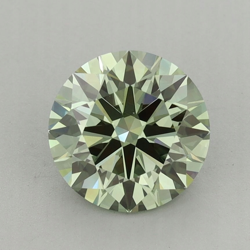 Diament laboratoryjny kolorowy 1.76ct ROUND Fancy Vivid Green VVS2 (IGI)