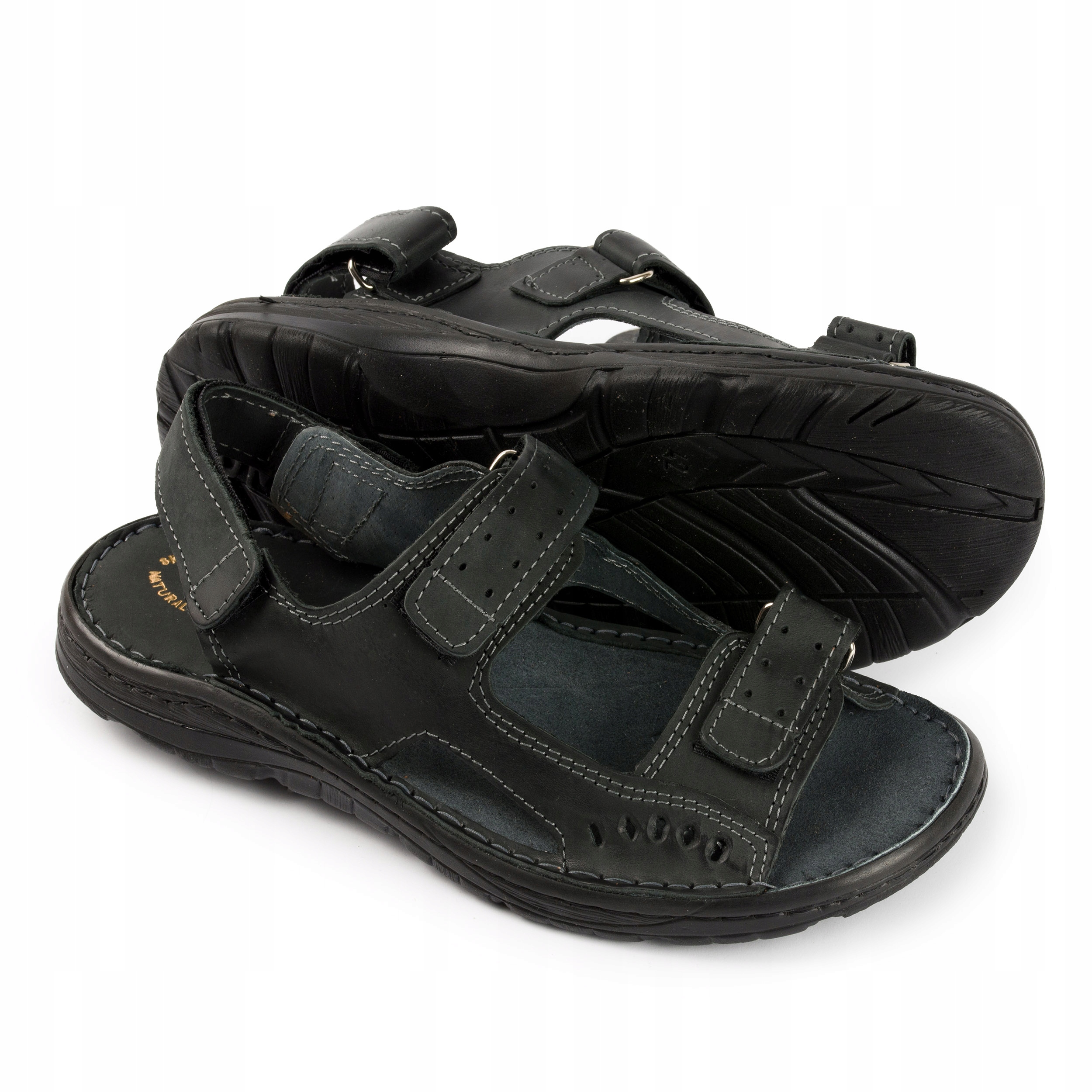 

Sandał skórzany męskie 100% skóra naturalna czarne