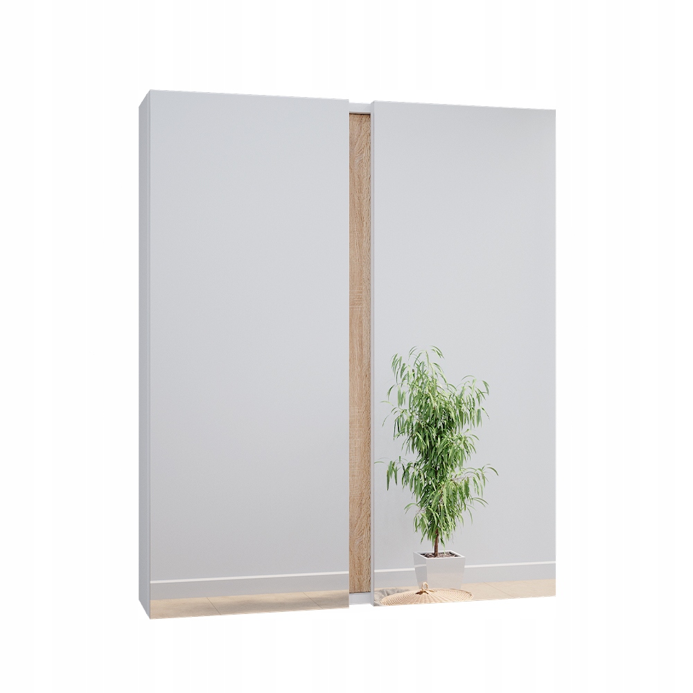Kúpeľňová skrinka so zrkadlom Vicco Gloria 84 cm Biela/Sonoma