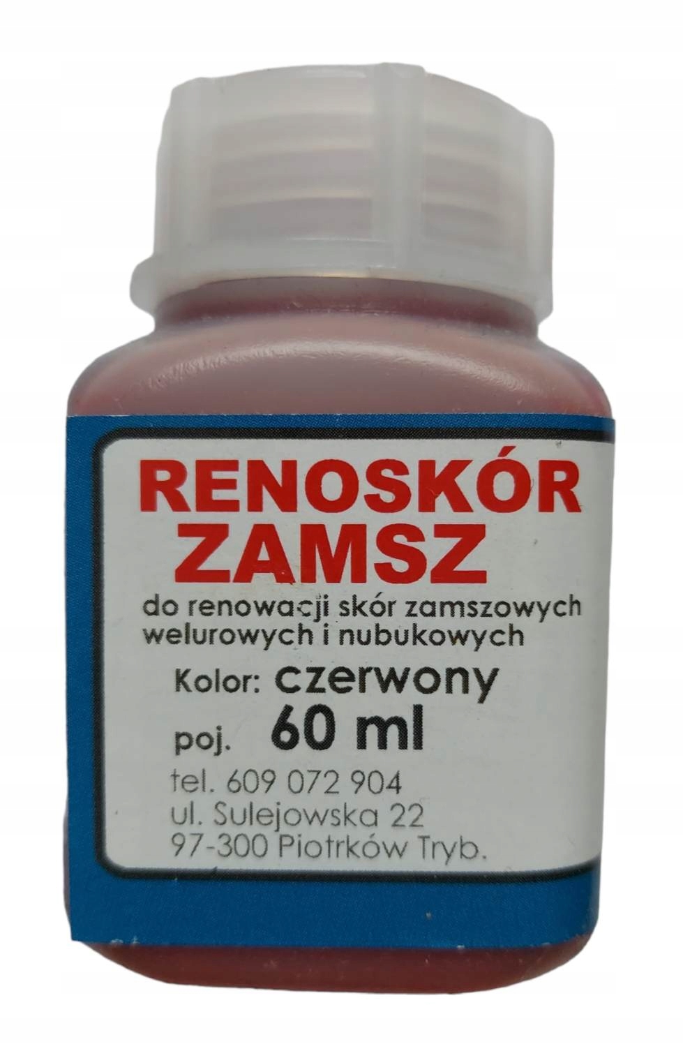 

Farba zamszu weluru nubuku Renoskór Czerwony 60ml