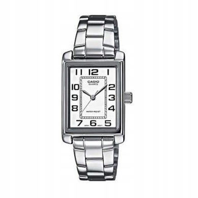 Hodinky Casio obdélníkové s bílým ciferníkem Casio Classic LTP-1234PD-7BEG