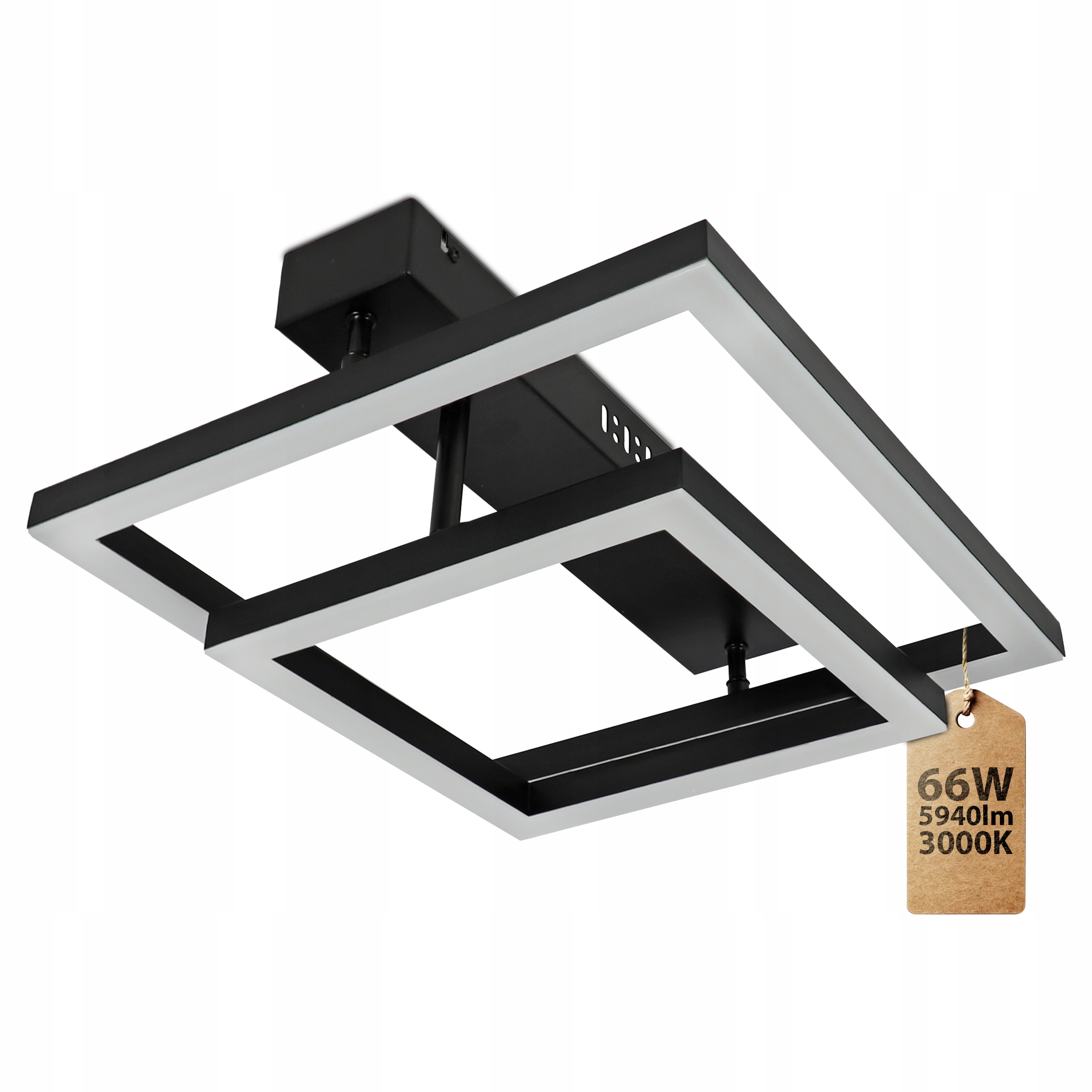 Lampa Sufitowa Plafon Led Żyrandol Natynkowa Biała Ciepła Do Salonu Kuchnia