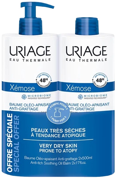 Uriage Xemose olejek kojący w kremie przeciw swędzeniu 2x500 ml