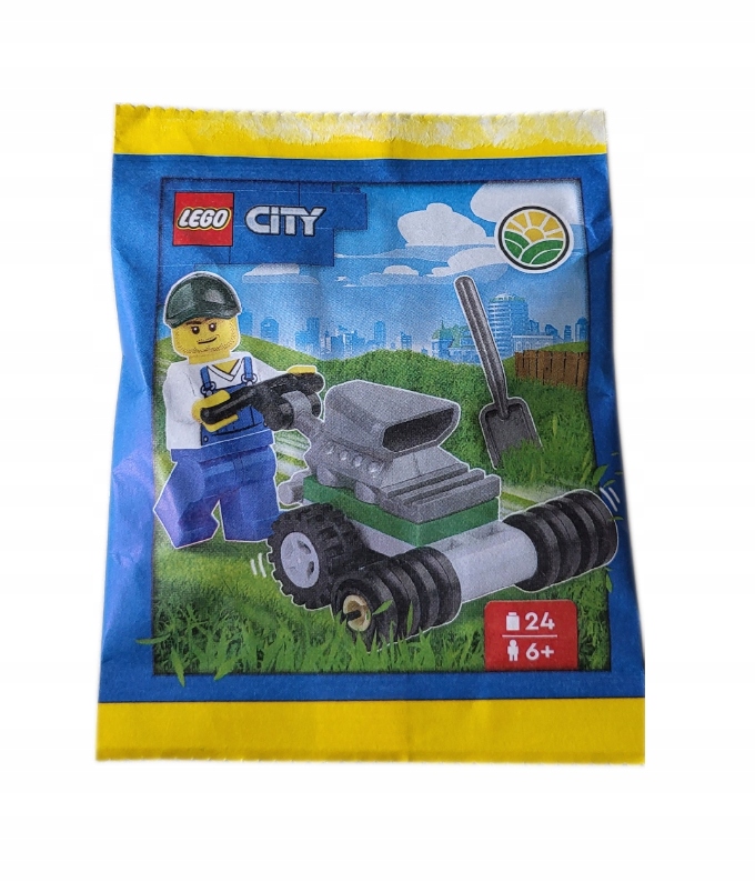 Zestaw Lego City Minifigure Polybag Farmer with Lawn Mower #952404