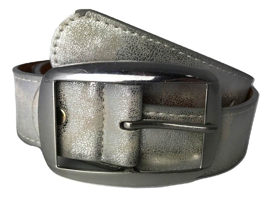 

Pasek Damski Skórzany Do Spodni Srebrny szer. 4cm