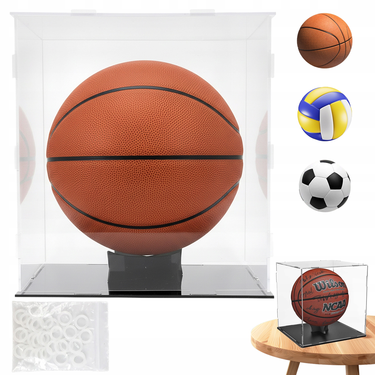 Ochranná Vitrína Na Basketbalový Míč 25X25X27 CM Na Odměny Za Hračky