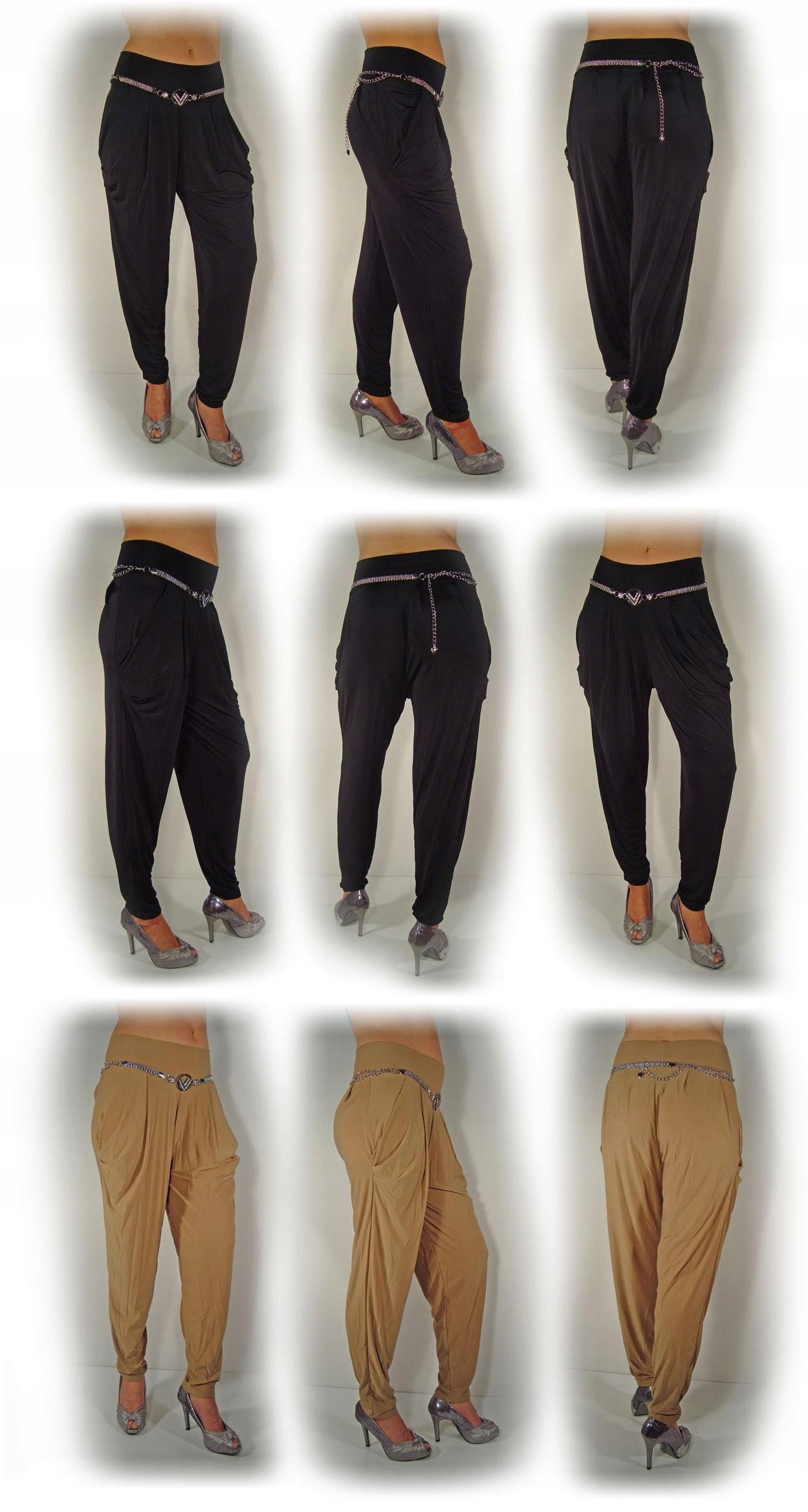 BAGGY SPODNIE HAREMY ITALY ALLADYNY PUMPY SUŁTANKI Szerokość w biodrach 104 cm