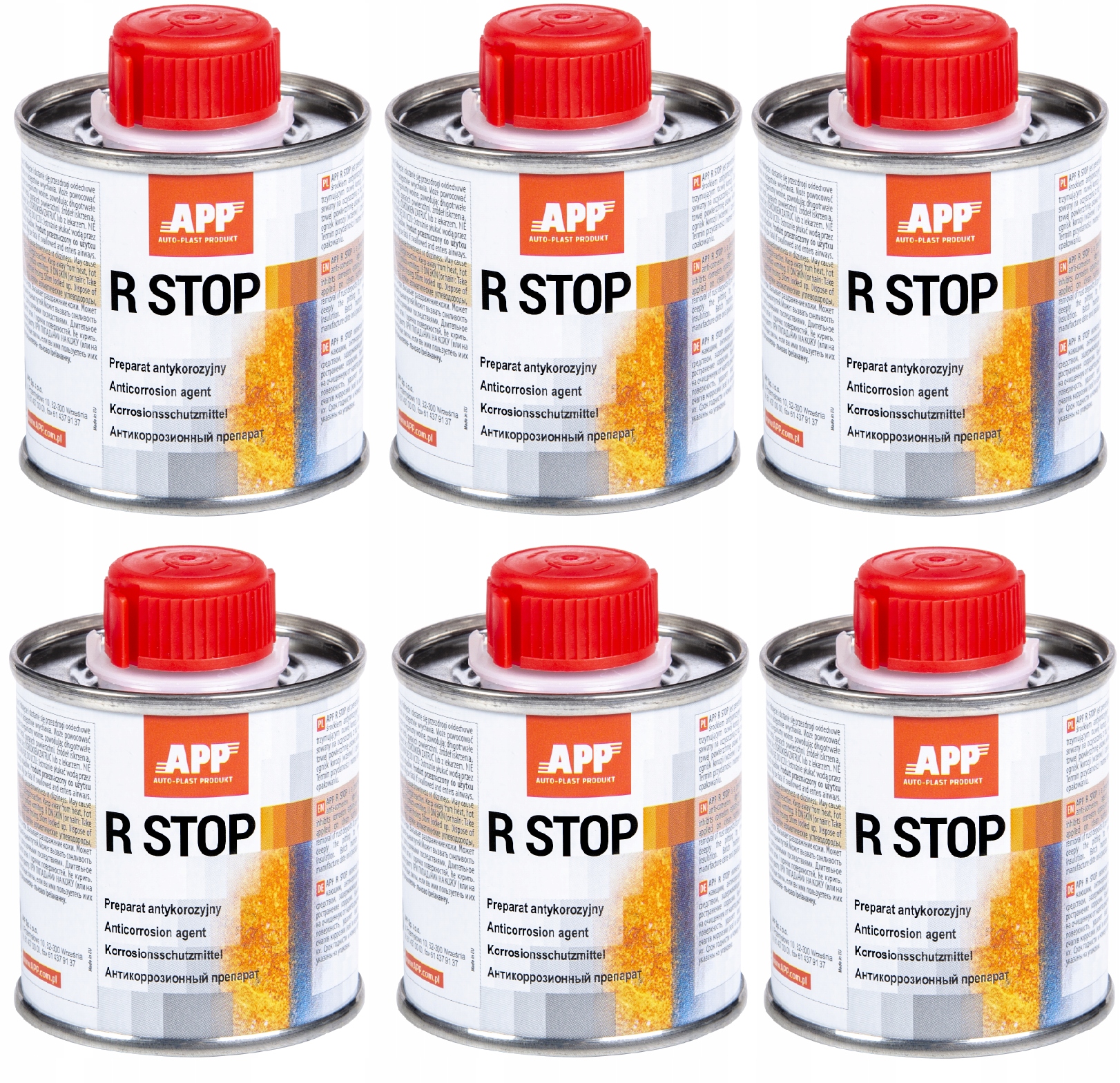 APP R STOP Preparat antykorozyjny 6 X 100 ml RDZA