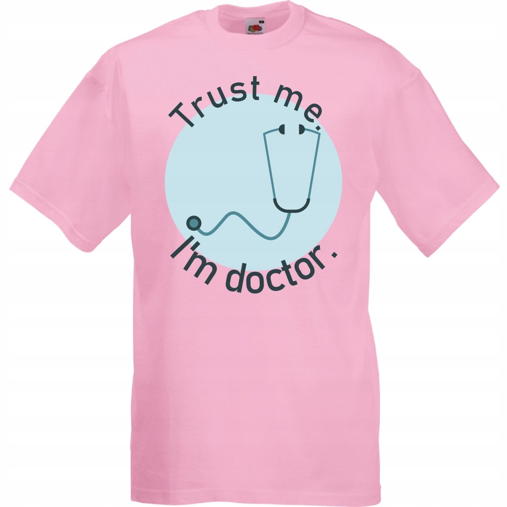 

Koszulka dla lekarza lekarz doktor L różowa