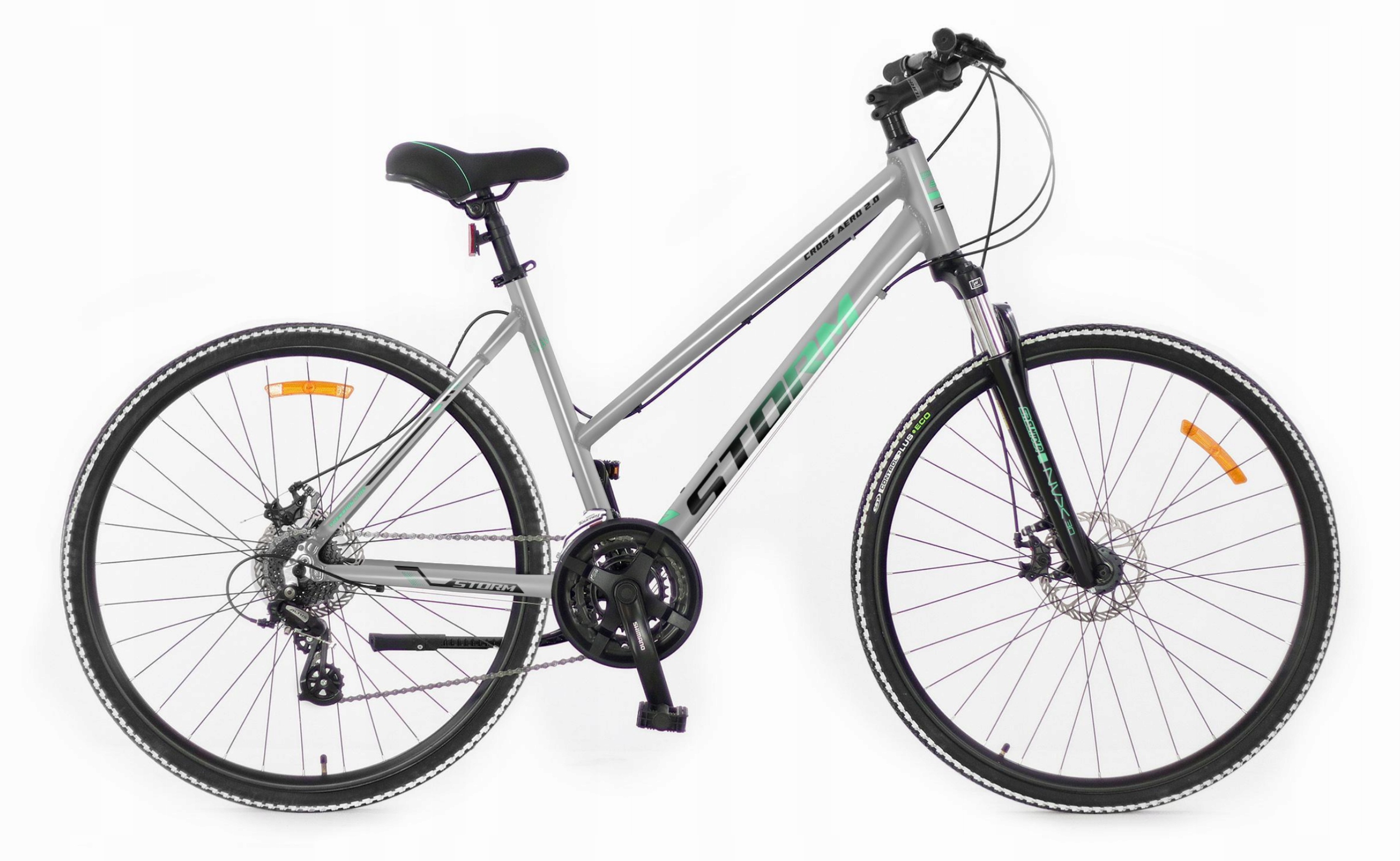 Rower Storm Cross Aero 2.0 Lady Roz 17 Srebrny