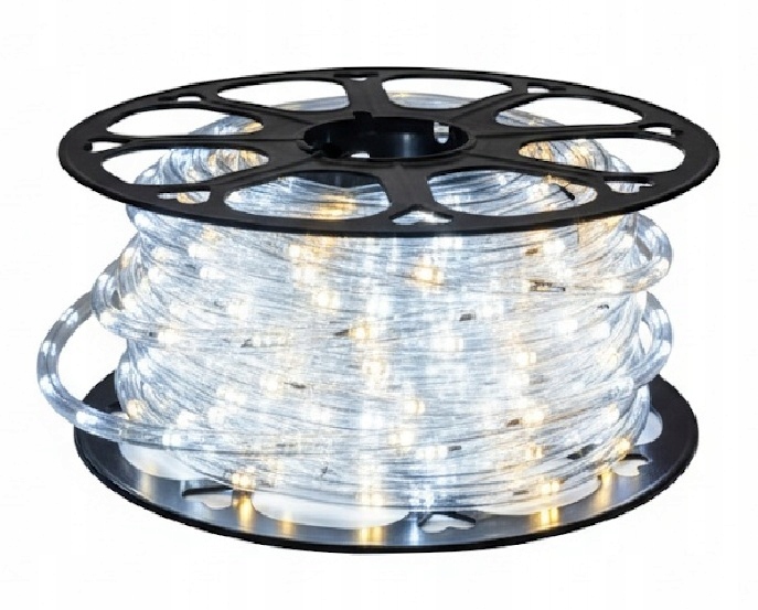 Led svetelná hadica Flash Biela Studená Teplá 50 m IP44 Okrúhla Vonkajšia