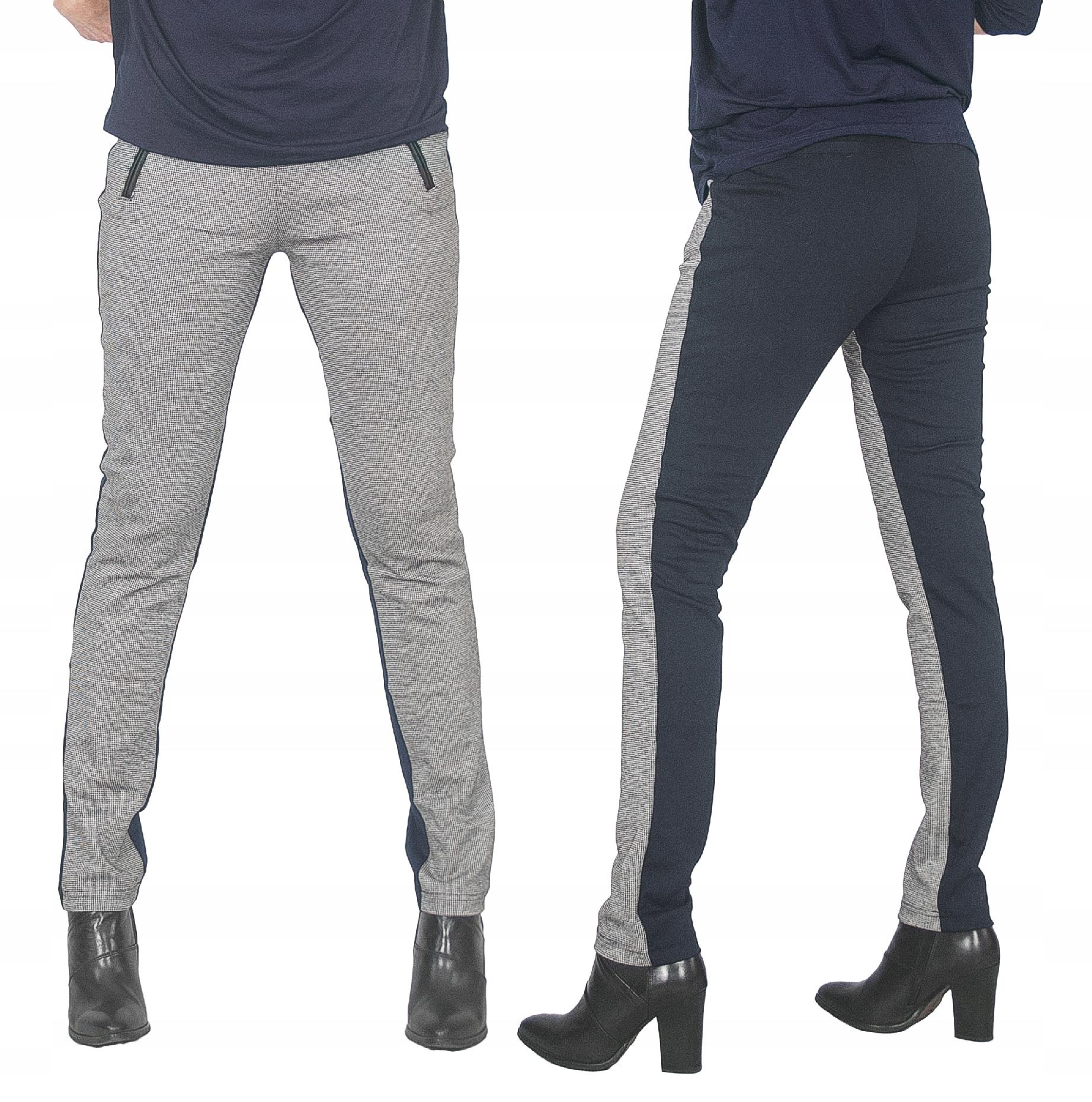 

Eleganckie Spodnie Cygaretki Damskie 56416 XXL gra