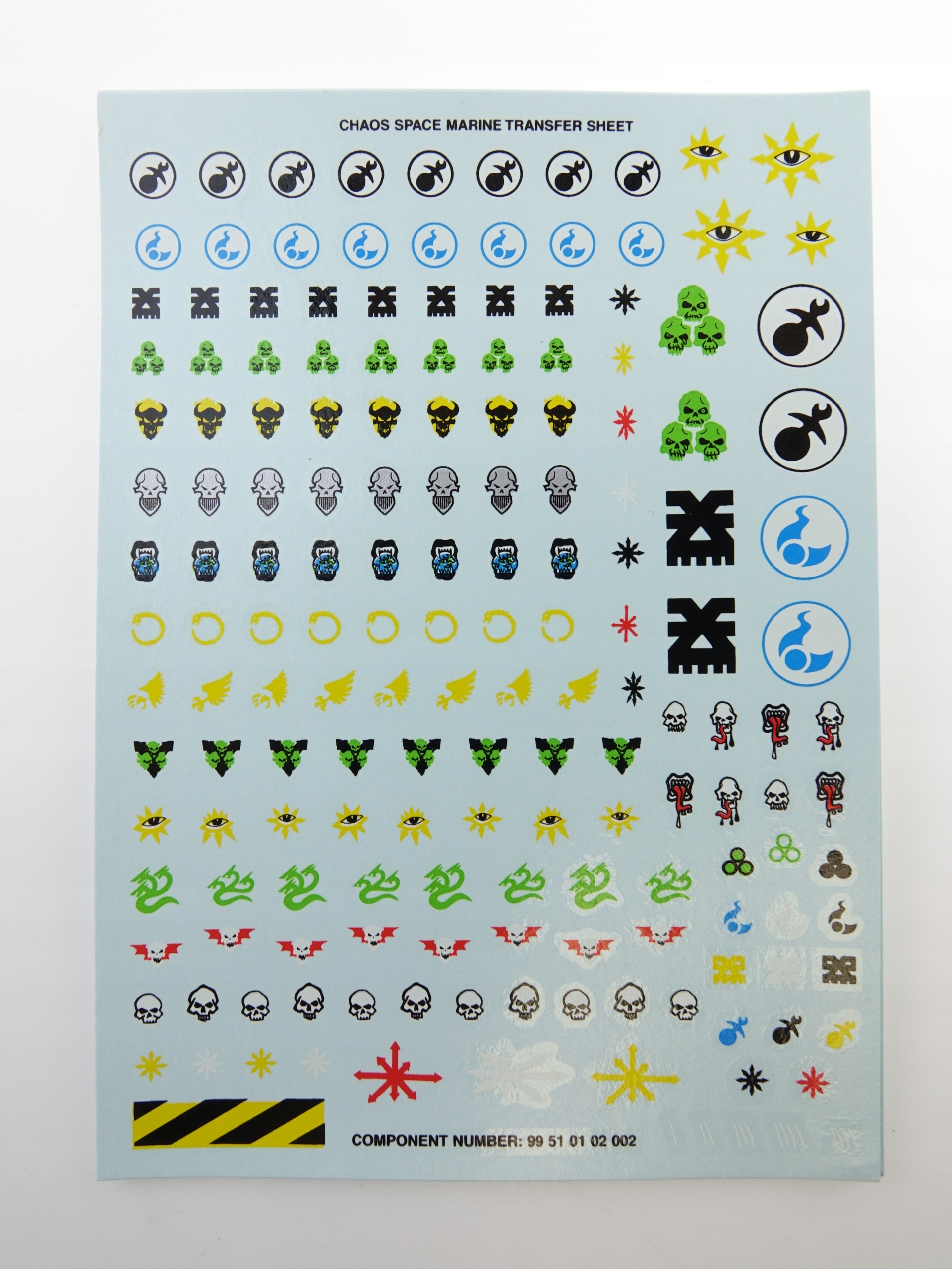 Chaos Space Marine Transfer Sheet Kalkomanie