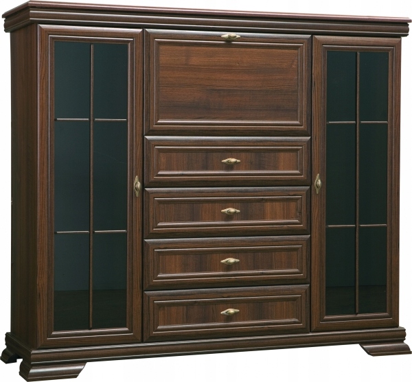 Komoda KORA KK7 z barkiem witrynami samoa king