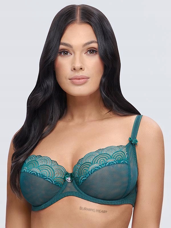 Měkká krajková podprsenka Melania soft K41 zelená Dalia Lingerie 80J