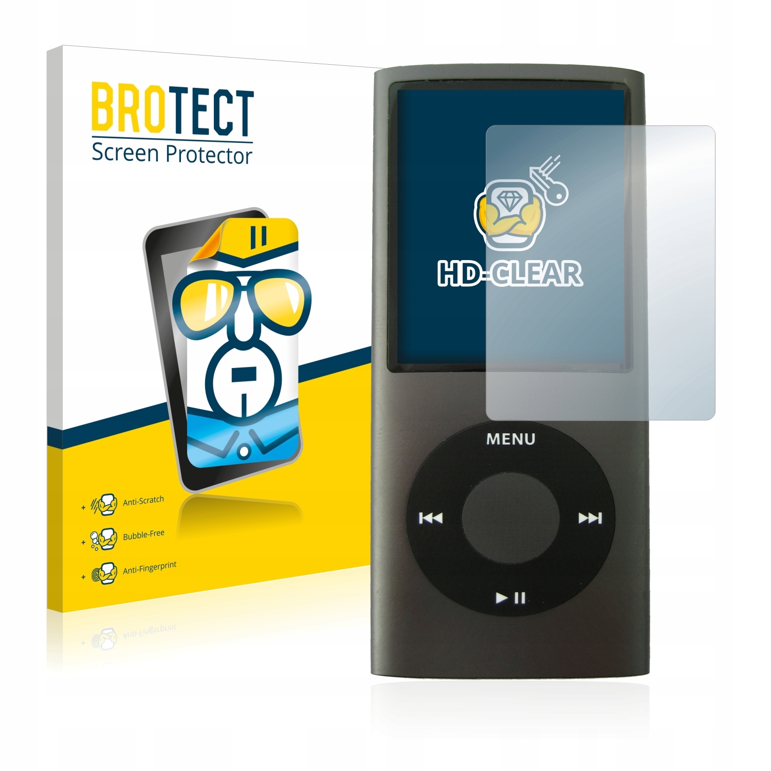 BROTECT Przezroczysta Folia Ochronna na Ekran do Apple iPod nano (4. generacji) (2 sztuki)