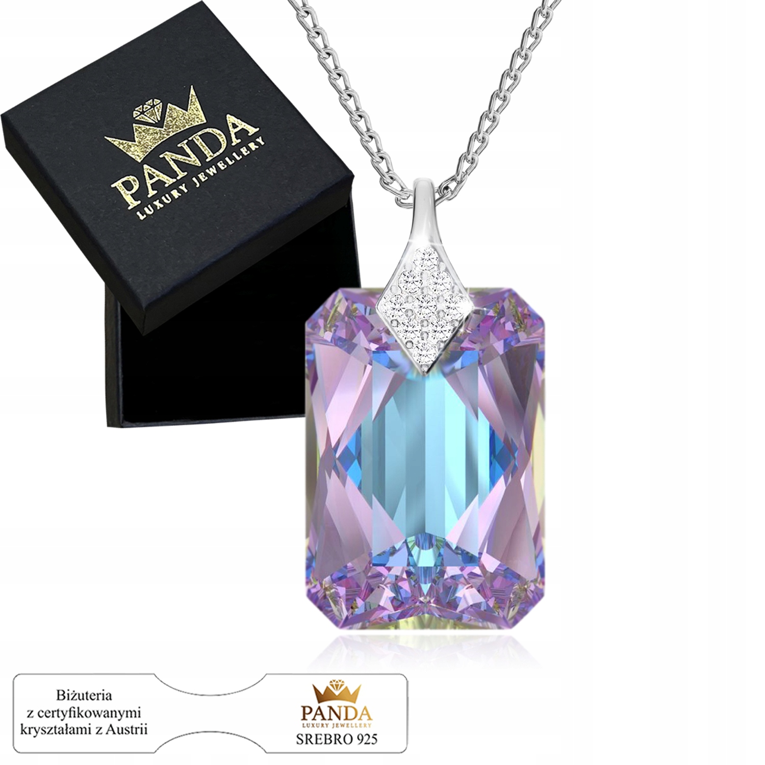 Stříbrný dámský náhrdelník Přívěsek Křišťál Dárek pro manželku matky dcery 925