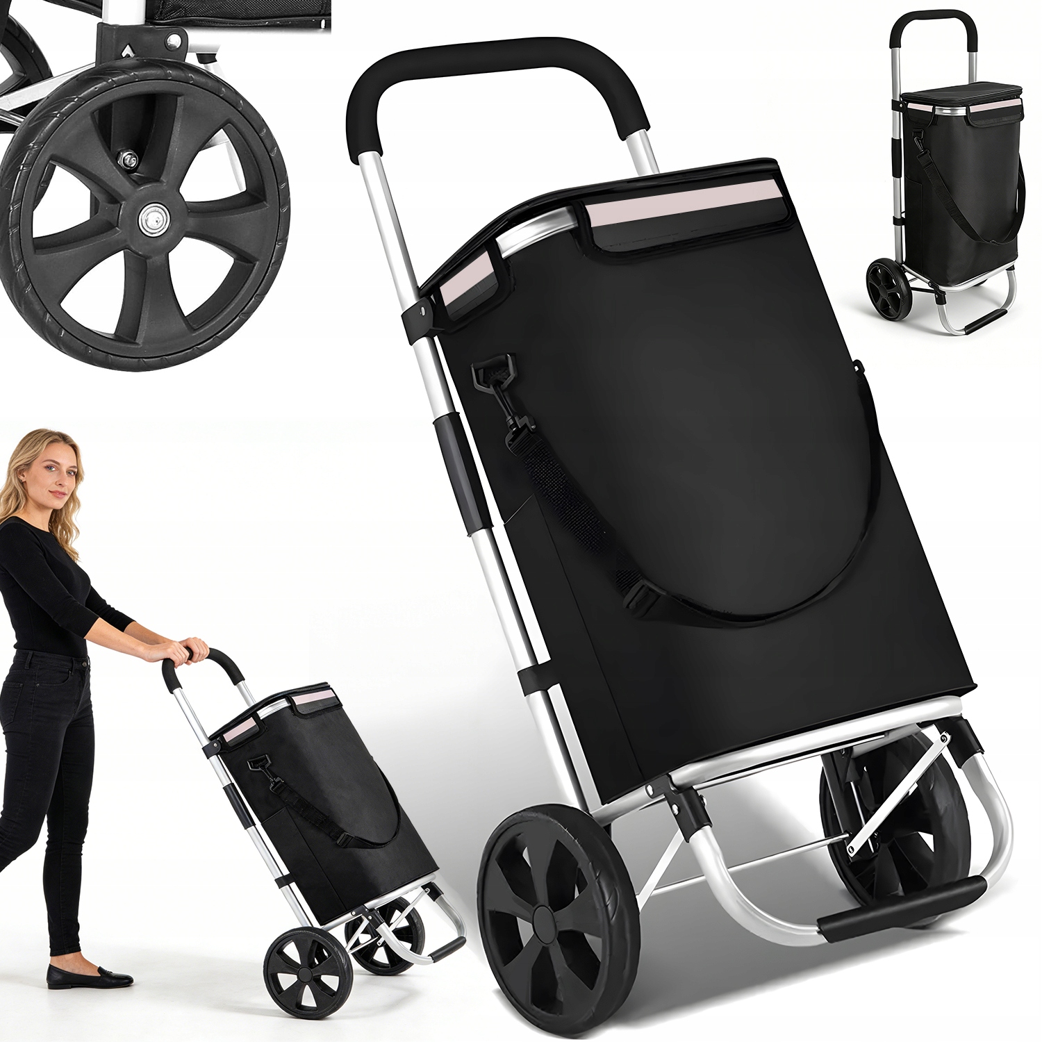 Tahací Vozík S Jednoduchou Funkcí Skládání A Přenášení Pro Nákup